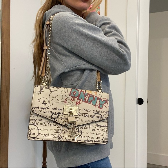 DKNY Elissa Large Y2K Grafitti Bag - Picture 4 of 12